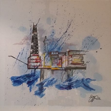Oil Platform in a Squall